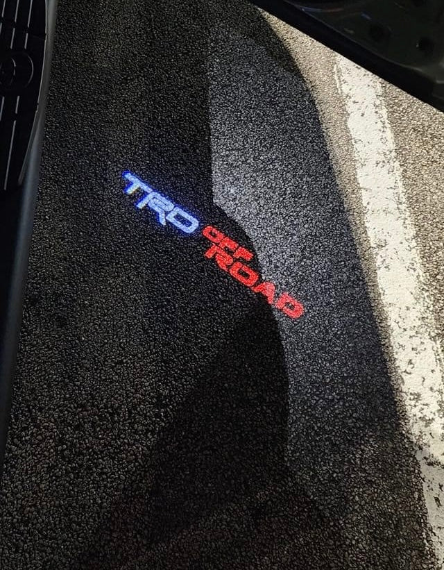 Toyota TRD OFF ROAD  Welcome Lights 2Pcs Entry LED Logo Light Car Adjustable Angles [Bright]