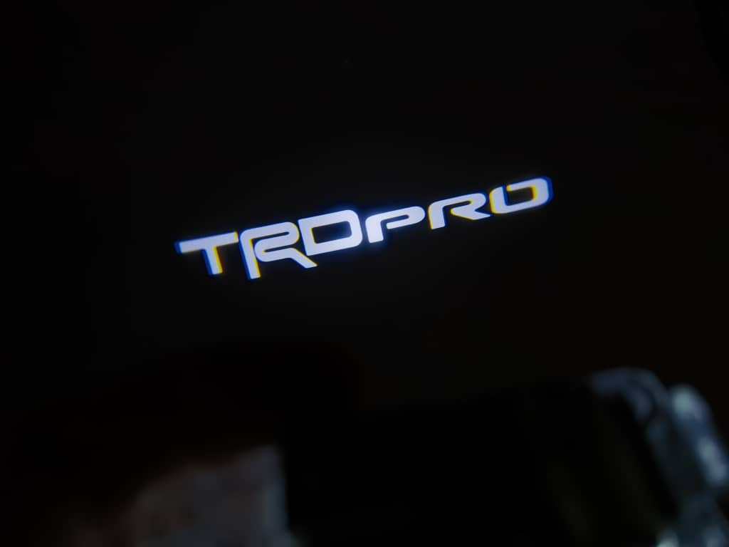 Toyota TRD PRO (WHITE) Welcome Lights 2Pcs Entry LED Logo Light Car Adjustable Angles [Bright] (Copy)