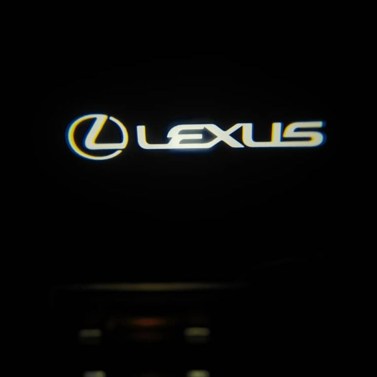 Lexus With Logo CUSTOM DESIGN  Pair Of Entry LED Logo Light Car Adjustable Angles [Bright] Active (Copy)