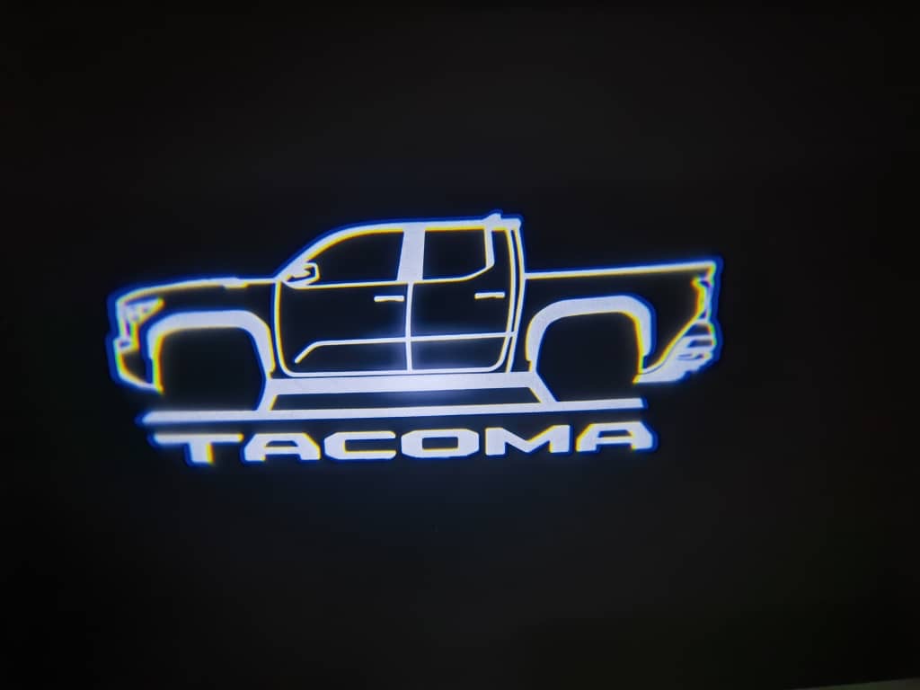 Toyota Tacoma Welcome Lights 2024-2025 Model only 2Pcs Entry LED Logo Light Car Adjustable Angles [Bright]