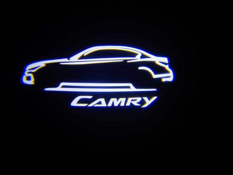 Camry -2Pcs (Limited) Entry LED Logo Light Car Adjustable Angles [Bright] Active