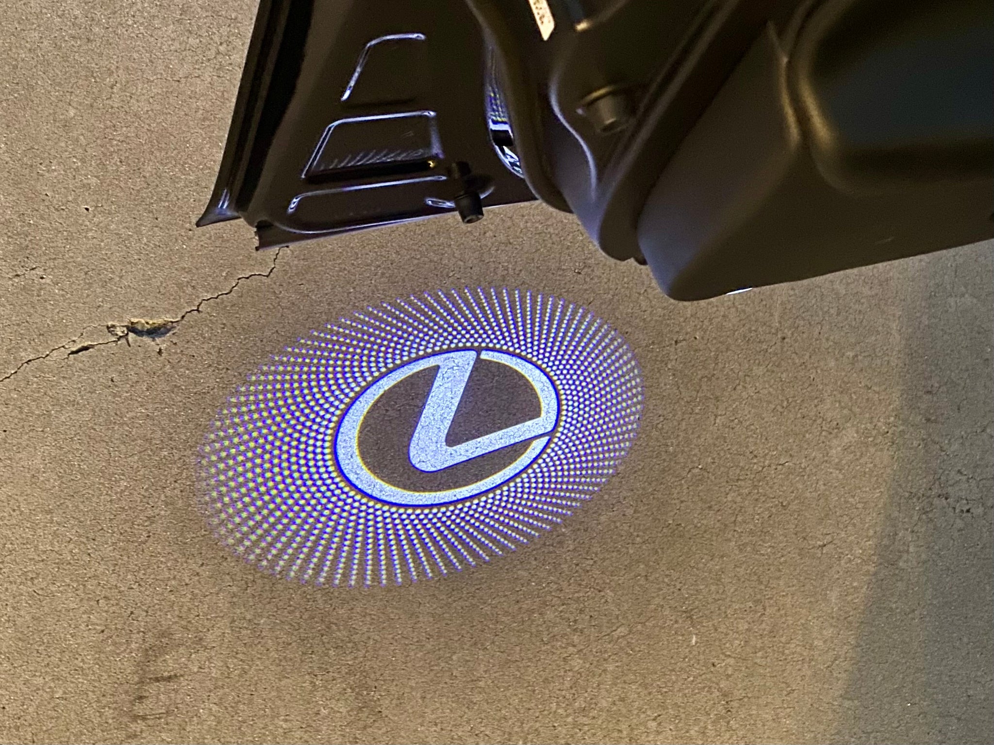 Lexus Logo With Dots (Custom) 2Pcs Entry LED Logo Light Car Adjustable Angles [Bright]