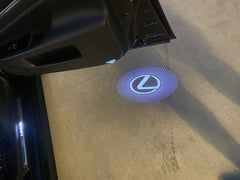 Lexus Logo With Dots (Custom) 2Pcs Entry LED Logo Light Car Adjustable Angles [Bright]
