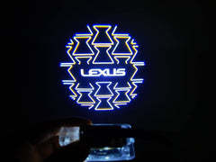 Lexus Light Custom Design  (Limited Edition) 2Pcs Entry LED Logo Light Car Adjustable Angles [Bright]