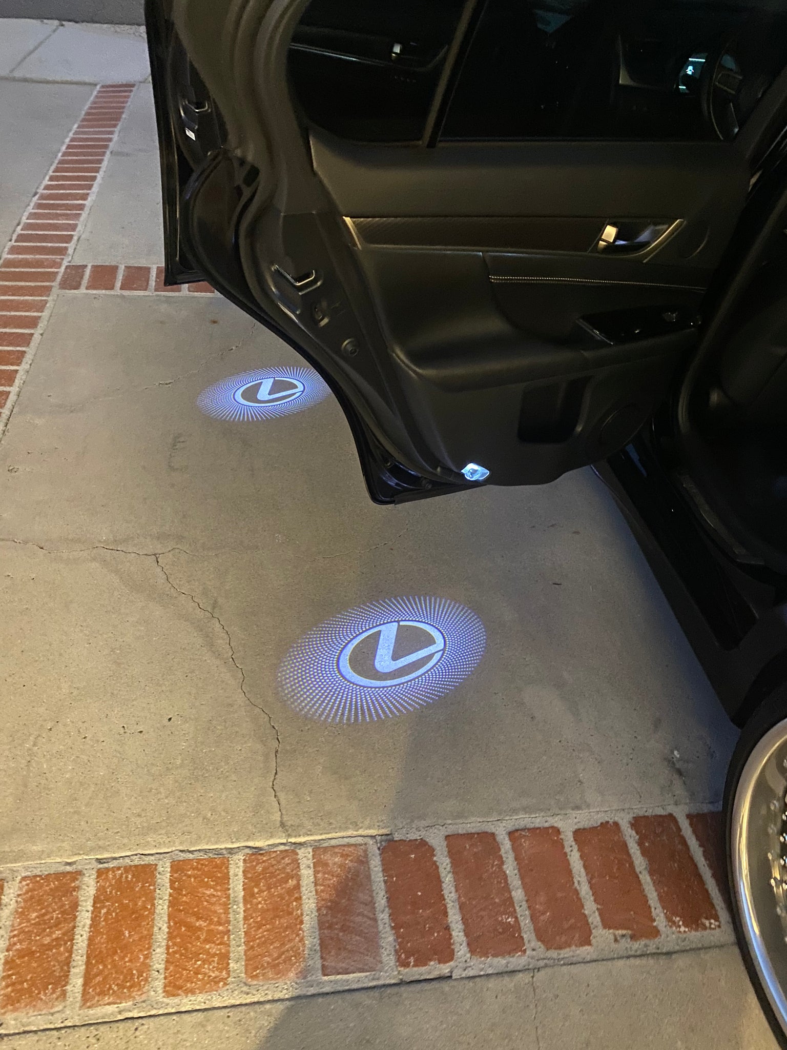 Lexus Logo With Dots (Custom) 2Pcs Entry LED Logo Light Car Adjustable Angles [Bright]