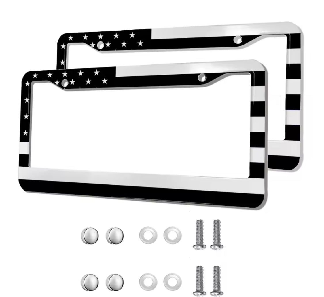 License Plate Holder Frame American Flag