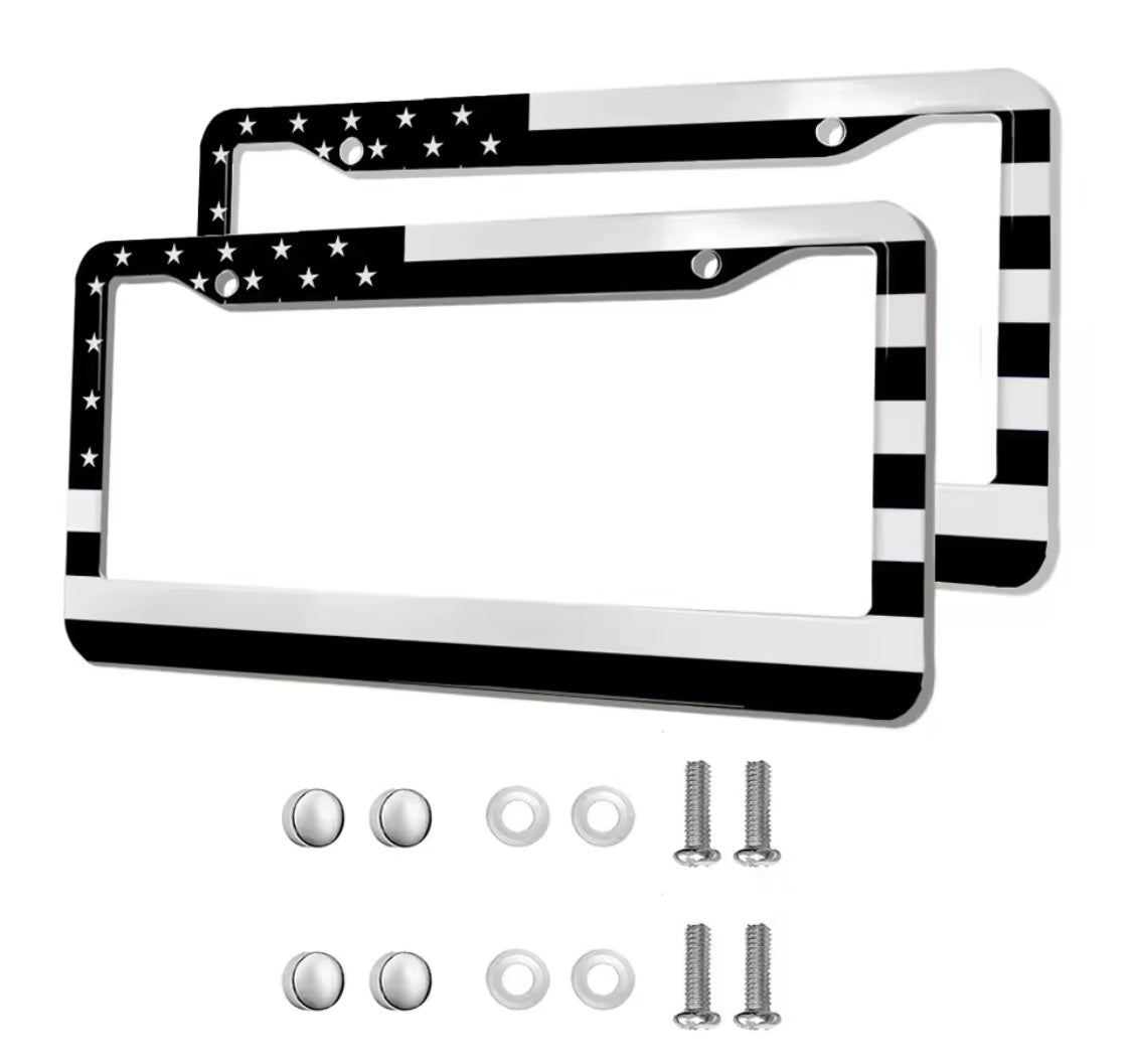 License Plate Holder Frame American Flag