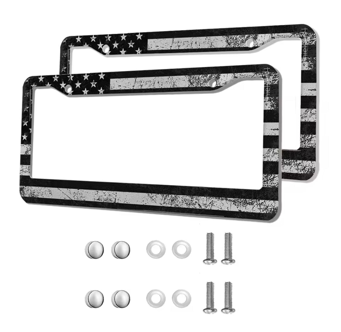 License Plate Holder Frame American Flag