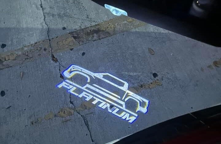 Tundra Platinum Welcome Lights 2Pcs Entry LED Logo Light Car Adjustable Angles [Bright]