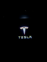 Tesla  Welcome Light Puddle Light 2 PCS | Custom Red Outline