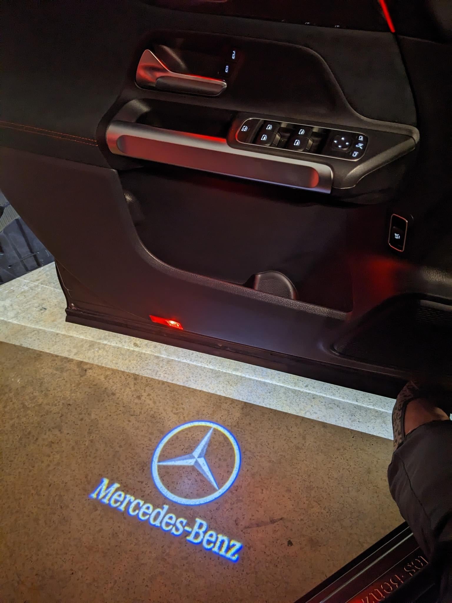 Mercedez Benz GLB 250 / Other Models -2Pcs (Limited) Entry LED Logo Light Car Adjustable Angles [Bright] Active