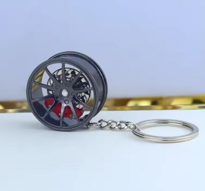 3D tire Metal keychain