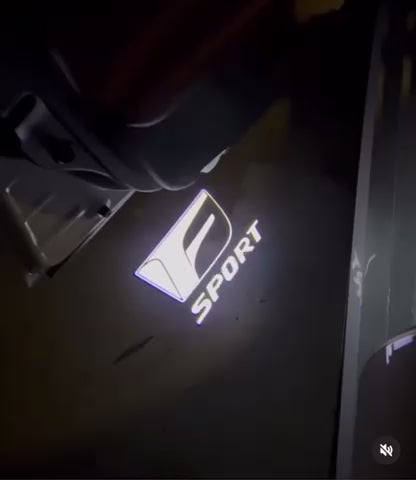 F-Sport  2Pcs Entry LED Logo Light Car Adjustable Angles [Bright]