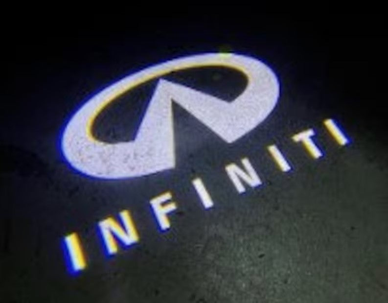 Infiniti Logo 2Pcs Entry LED Logo Light Car Adjustable Angles [Bright] Active