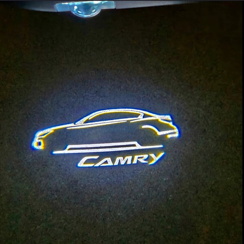 Camry -2Pcs (Limited) Entry LED Logo Light Car Adjustable Angles [Bright] Active
