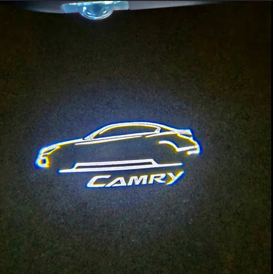 Camry 2Pcs Limited Entry LED Logo Light Car Adjustable Angles Brig