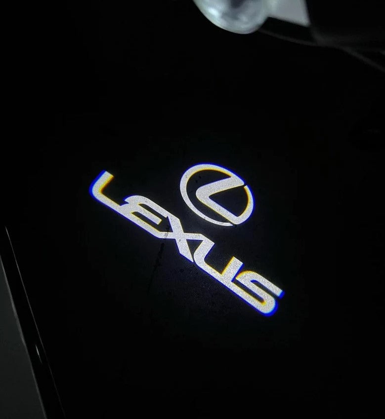 Lexus With Logo Pair Of Entry LED Logo Light Car Adjustable Angles [Bright] Active