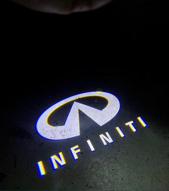 Infiniti Logo 2Pcs Entry LED Logo Light Car Adjustable Angles [Bright] Active