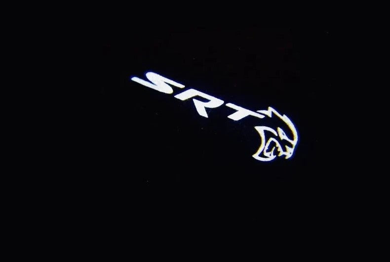 2Pcs Dodge Charger Custom LED Door Courtesy logo Light [Bright]