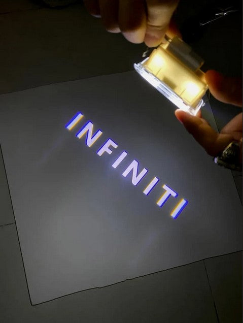 Infiniti With Logo 2Pcs Entry LED Logo Light Car Adjustable Angles [Bright] Active
