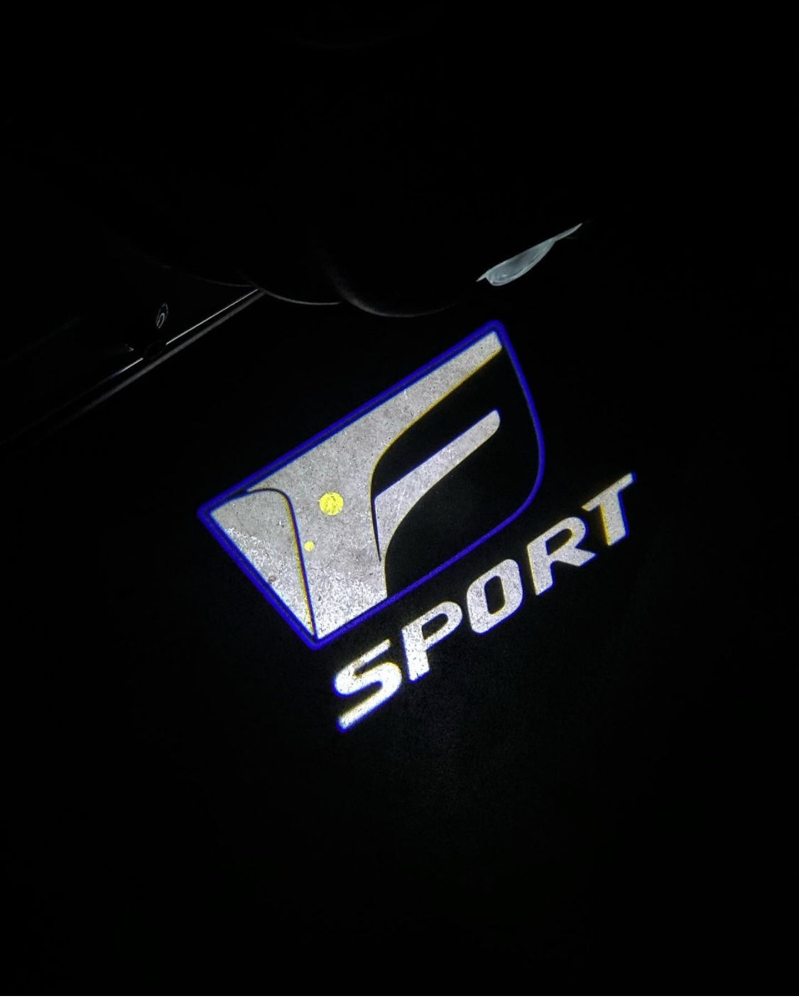 Lexus F-Sport (Blue) 2Pcs Entry LED Logo Light Car Adjustable Angles [