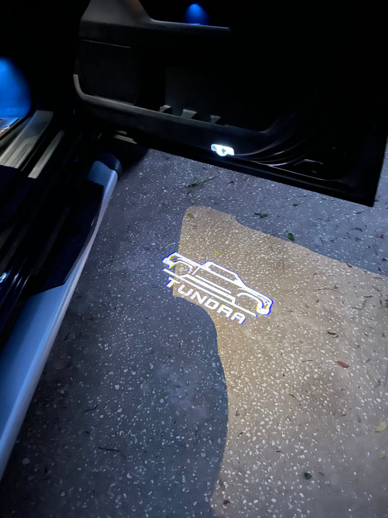 Toyota Tundra Welcome Lights 2Pcs Entry LED Logo Light Car Adjustable Angles [Bright]