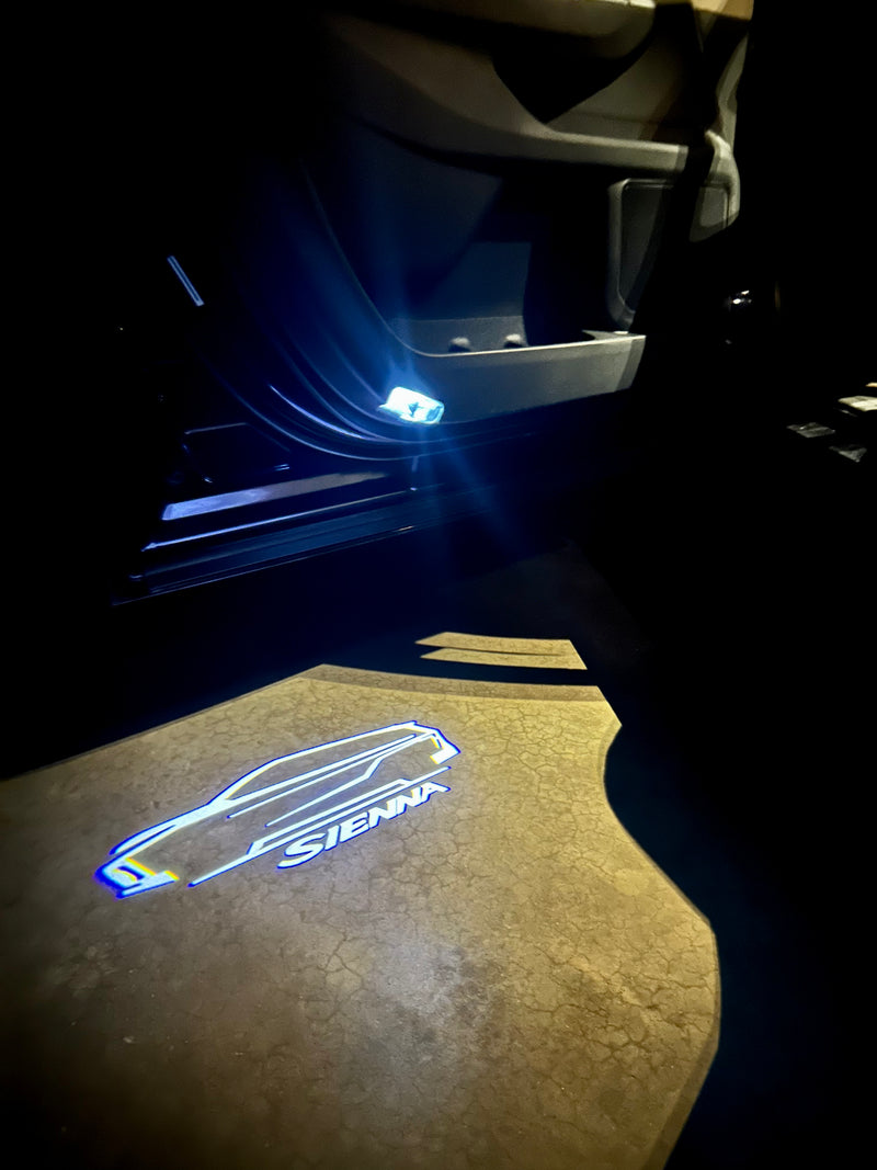 Toyota Sienna 2Pcs (Limited) Entry LED Logo Light Car Adjustable Angles [Bright]